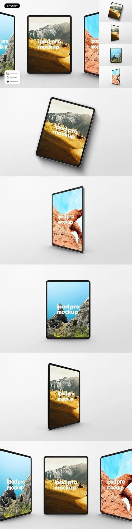 Silver iPad Pro 12 Inch Mockup