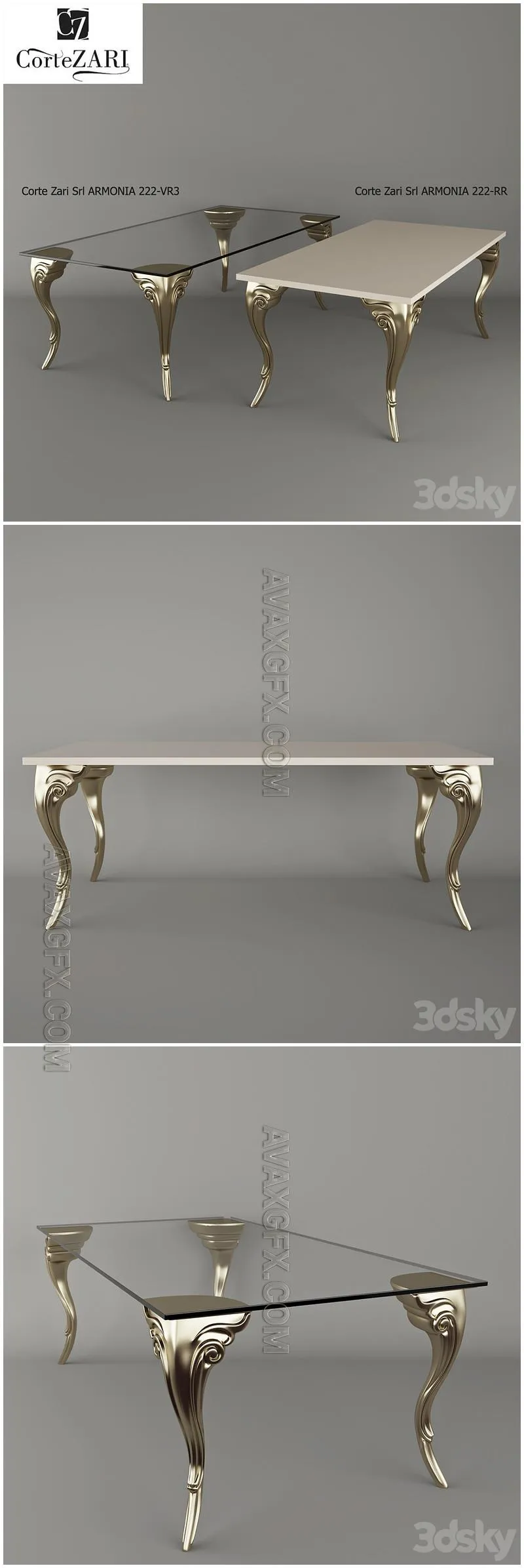 Table Corte Zari Srl ARMONIA - 3D Model