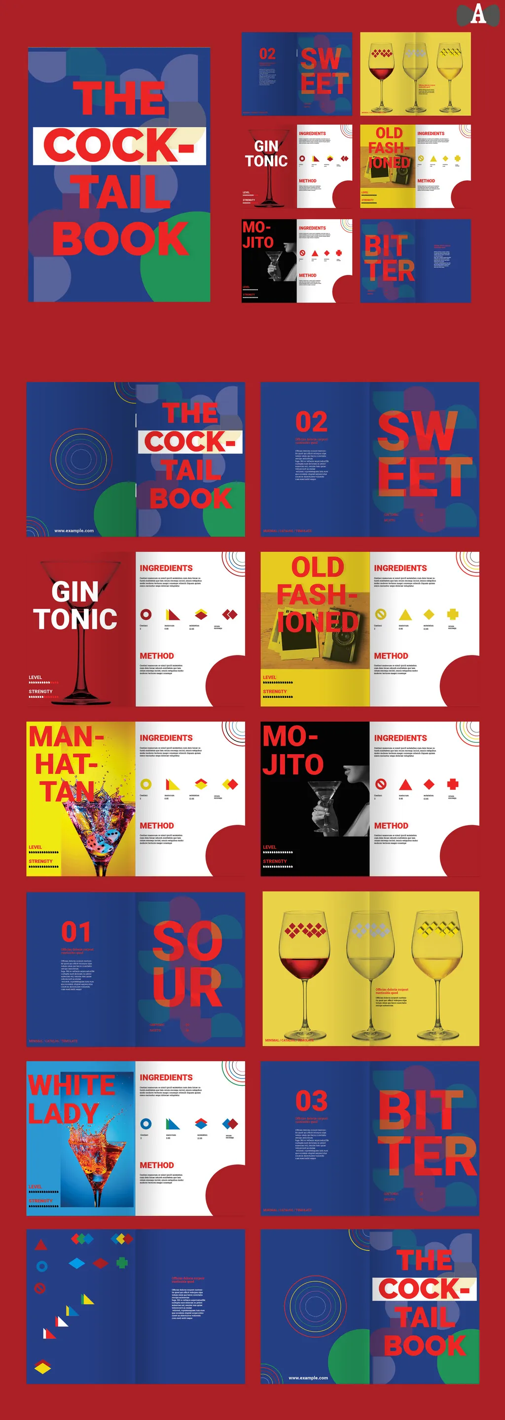 Adobestock - Cocktail Book Magazine Template 716636889