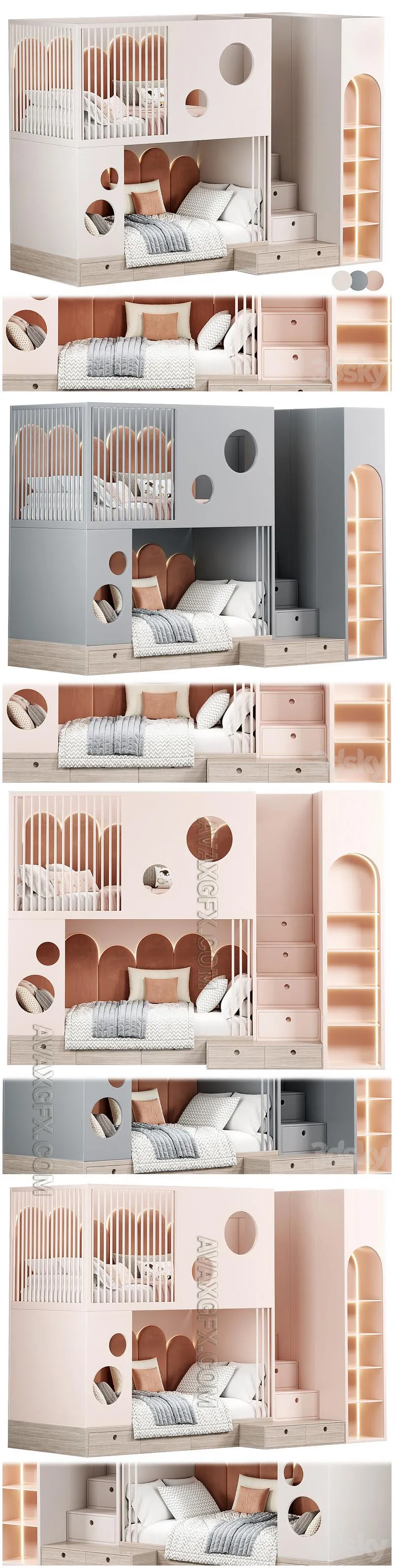 Kids bedroom 03 - 3D Model