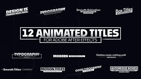 12 Animated Titles | After Effects 51550581 Videohive