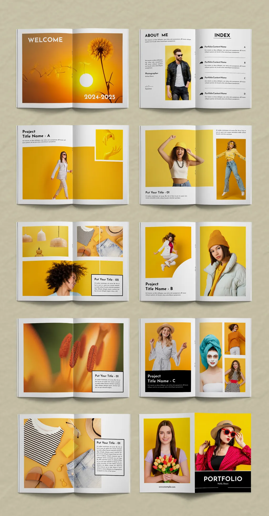 Adobestock - Portfolio Template Layout 725312972