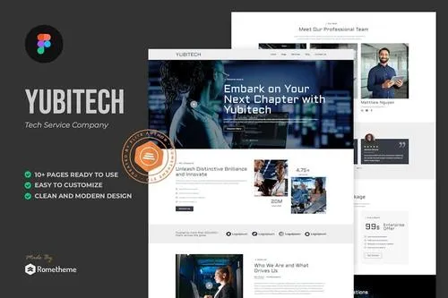 Yubitech - Tech Service Company Figma Template