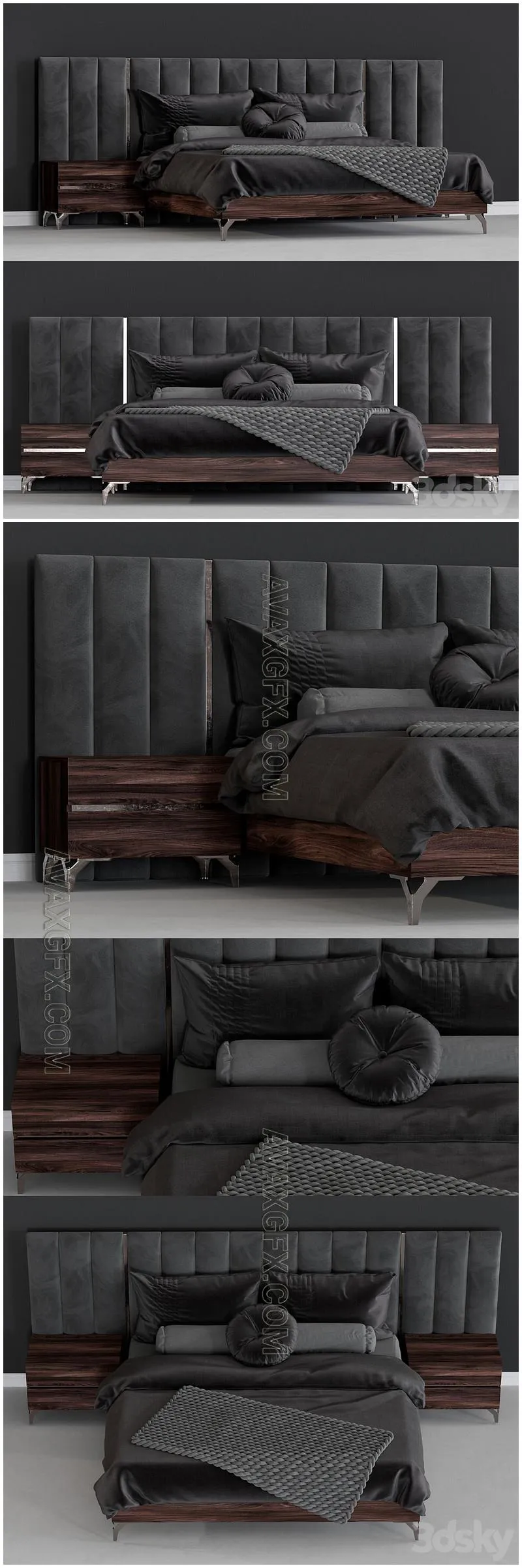 LA furniture store modern bed  - 3D Model