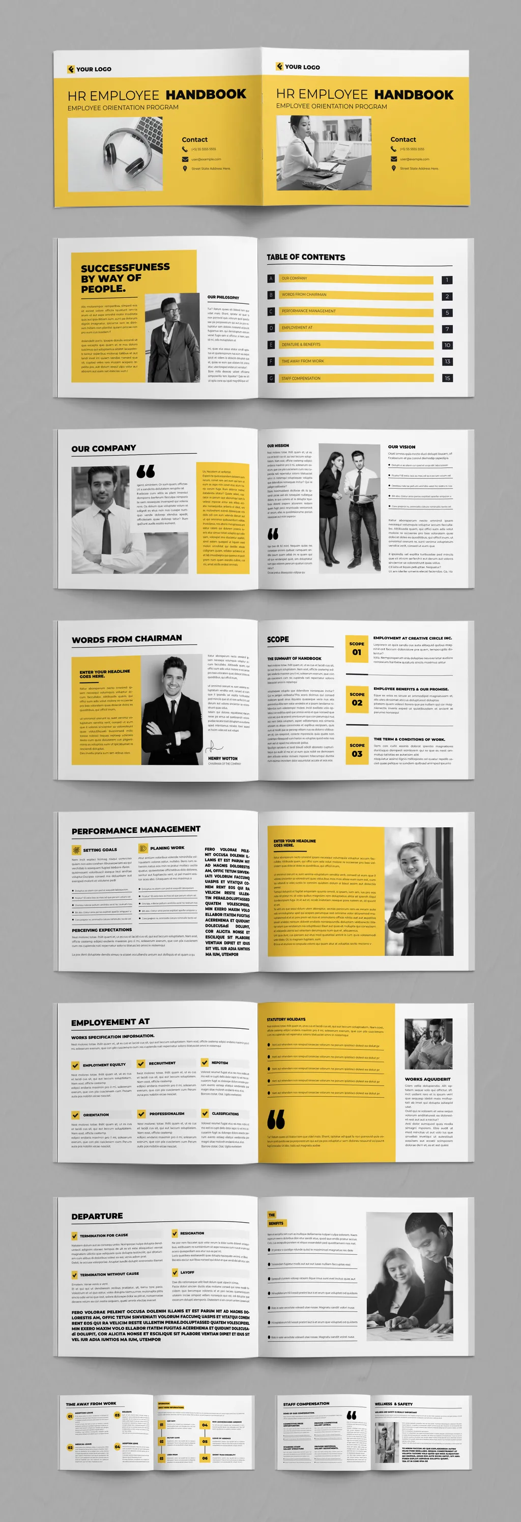 Adobestock - HR Employee Handbook Template 725281795