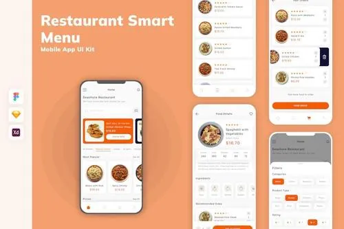 Restaurant Smart Menu Mobile App UI Kit