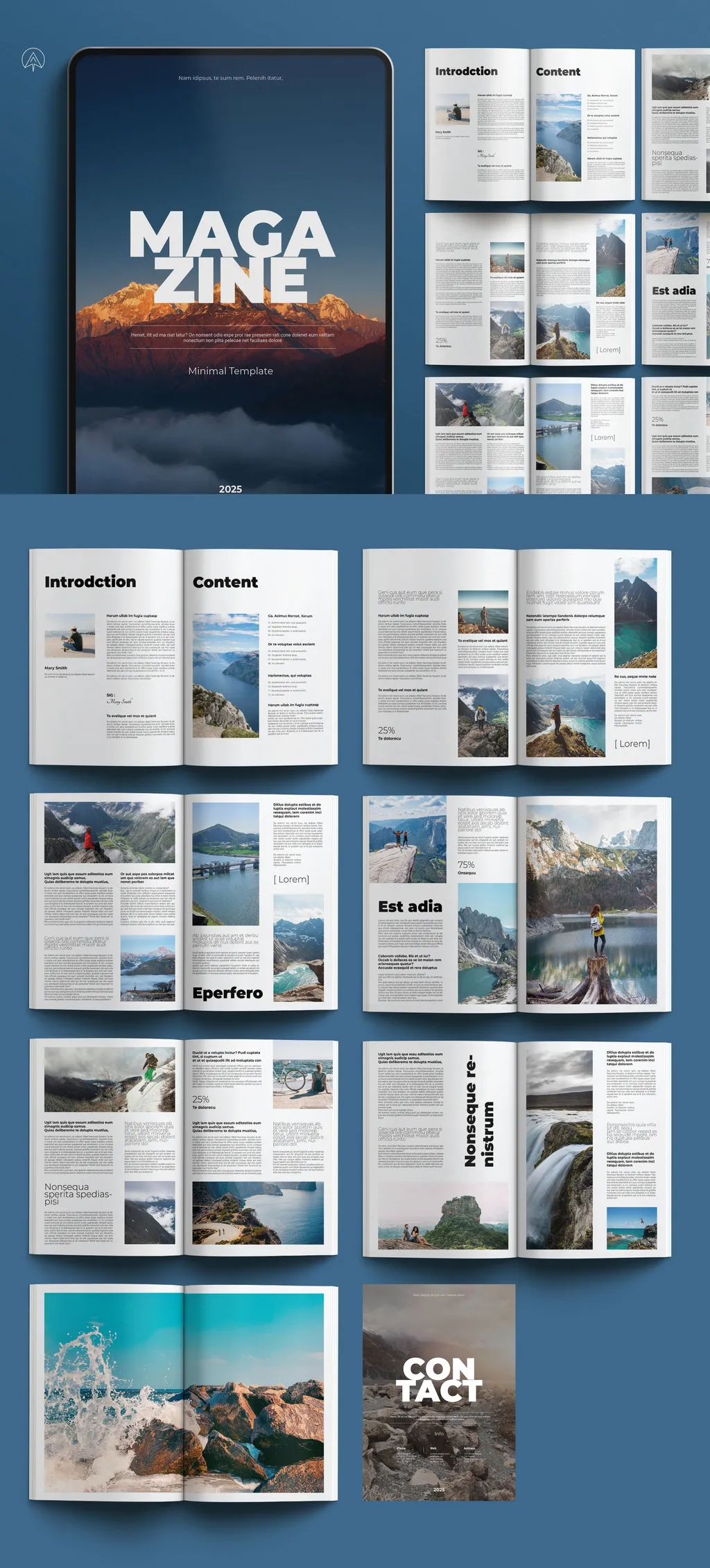 Adobestock - Minimal Magazine Template 715610704