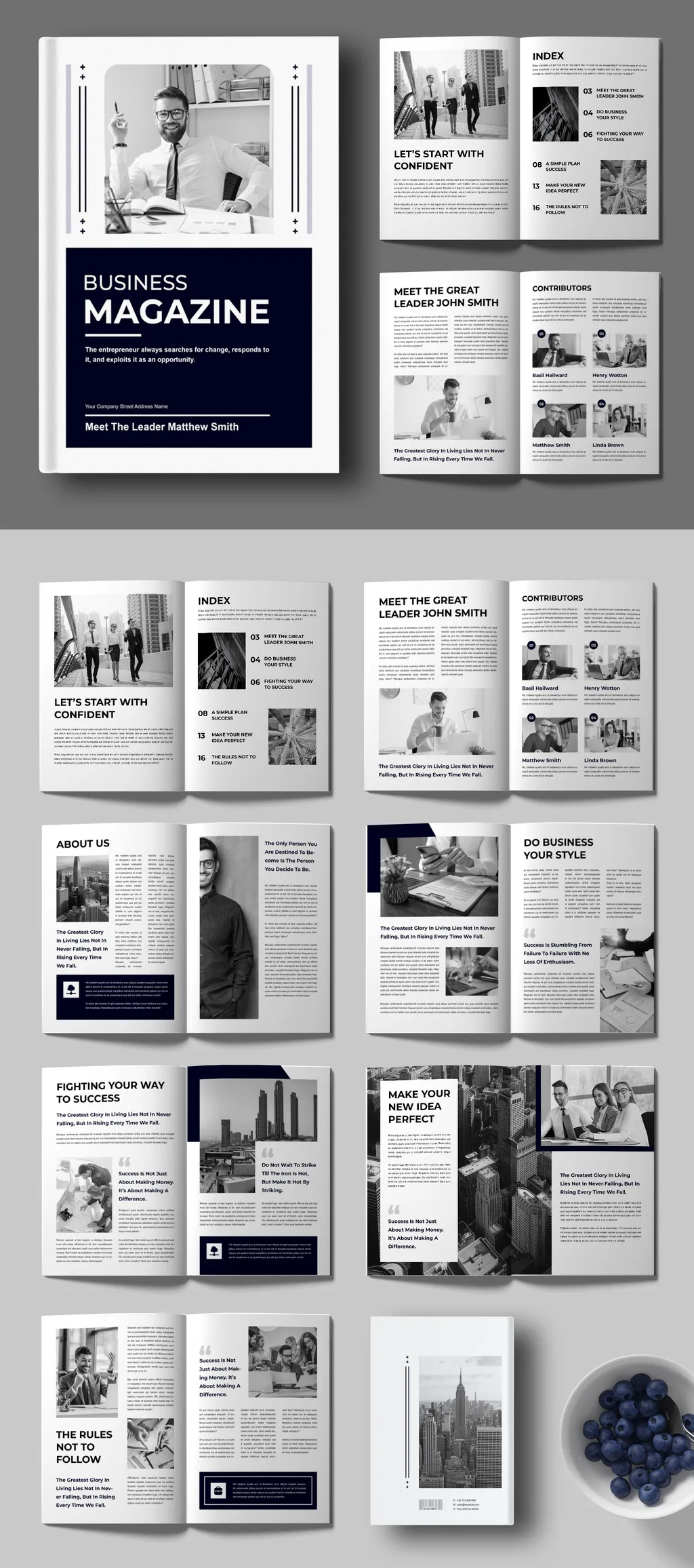 Adobestock - Business Magazine Template 718529640