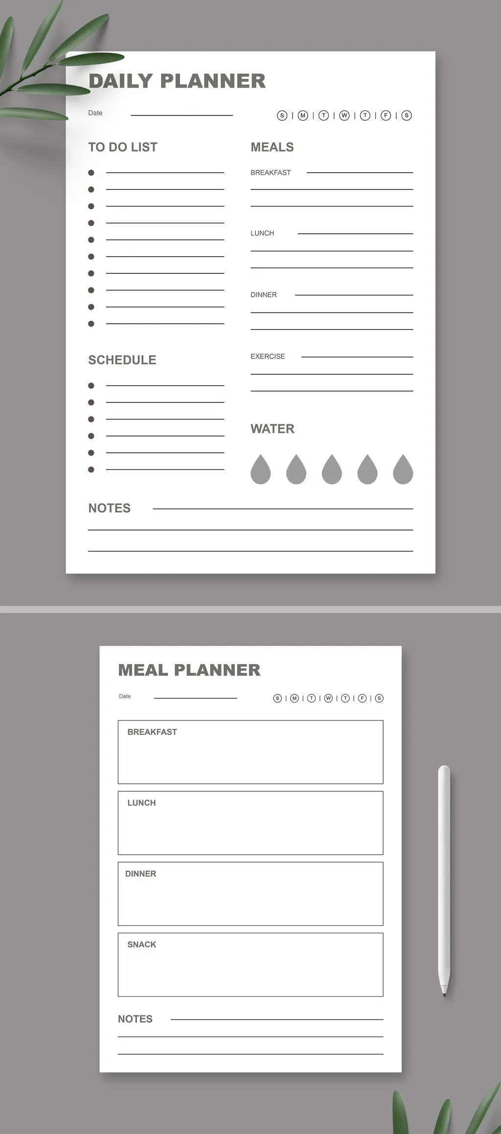 Adobestock - Daily Planner Template Layout 721267867