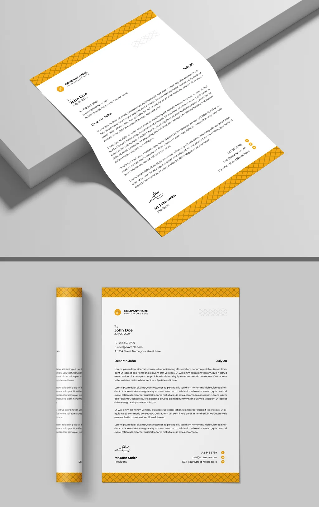 Adobestock - Letterhead Template 738487343