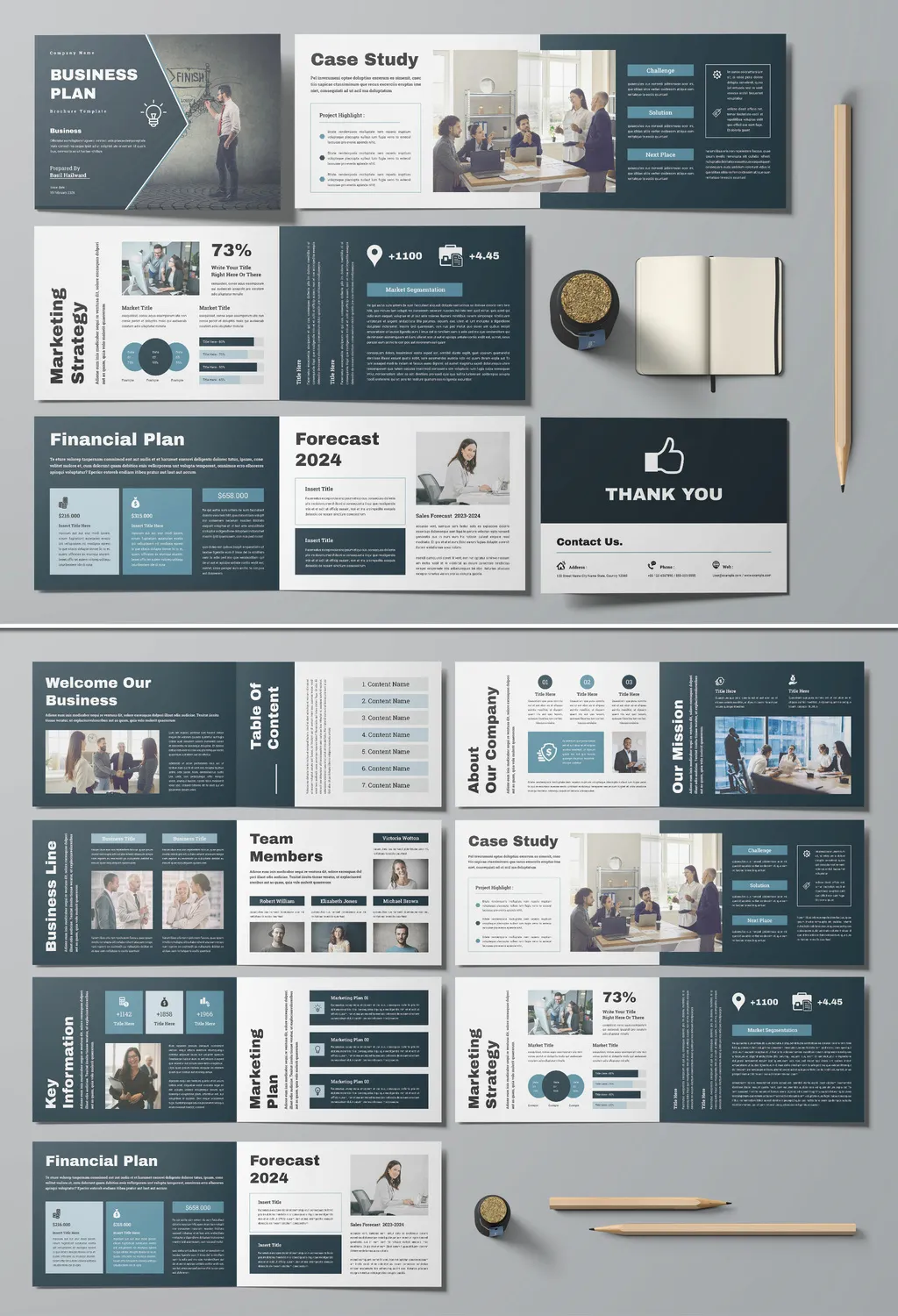 Adobestock - Business Plan Brochure Layout Landscape 716694261