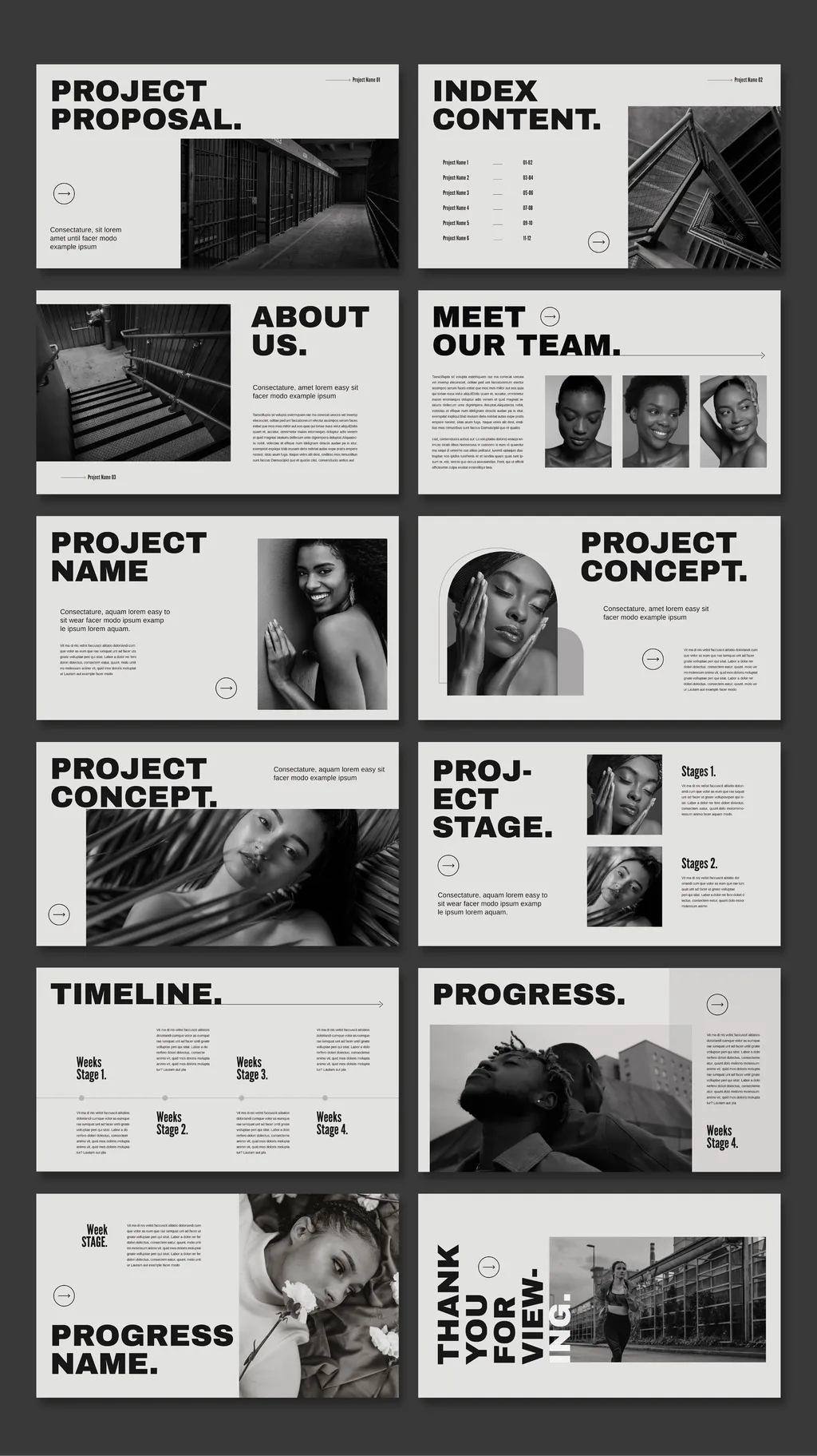 Adobestock - Project Proposal Presentation Layout 715627609