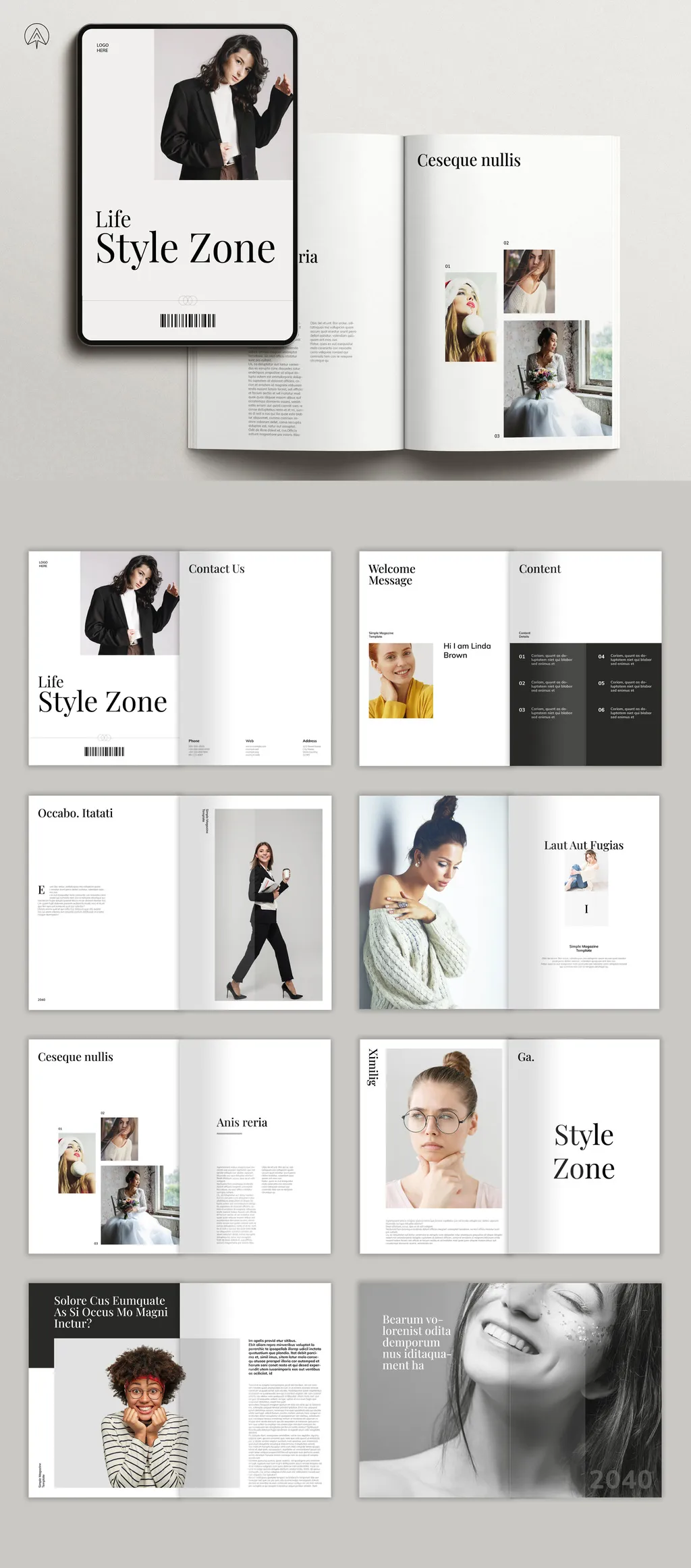 Adobestock - Style Zone Magazine Template 716619886