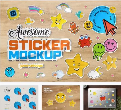 Sticker Mockup - 92453442