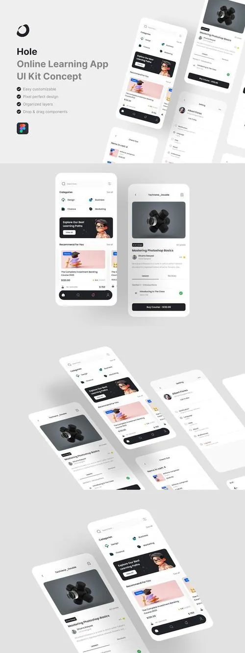 Hole - Online Learning App UI Kit K7HREZC