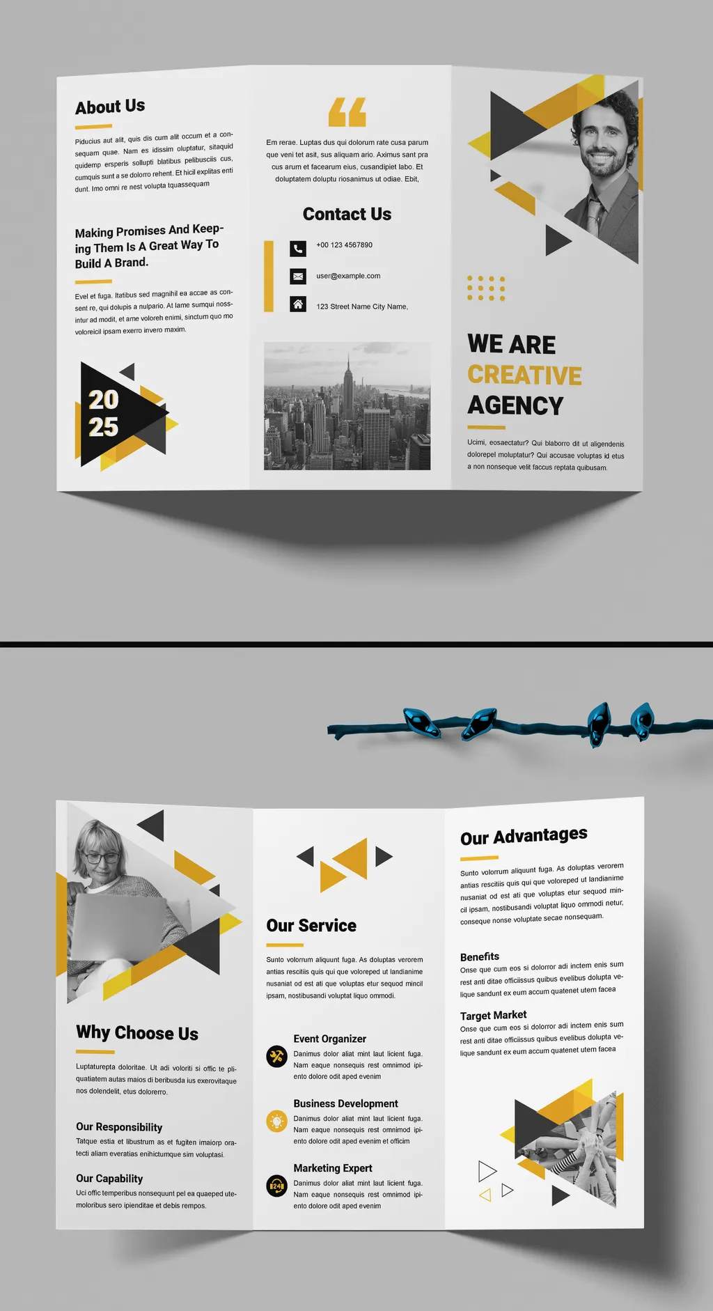 Adobestock - Business Trifold Brochure Layout 725312137