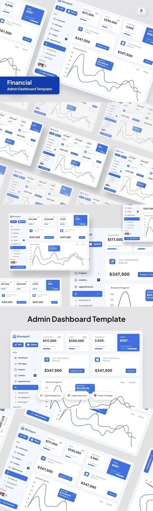 Blureport - Finance Admin Dashboard