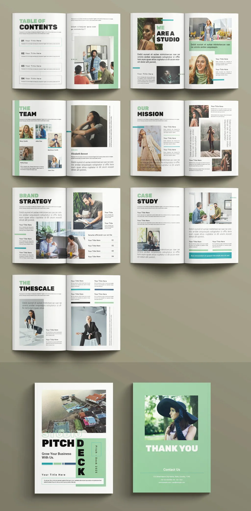 Adobestock - Pitch Deck Template Design Layout Template 716694025