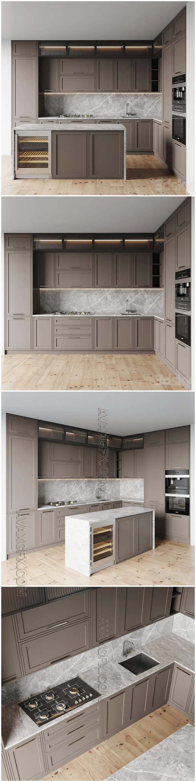 Kitchen 0102 - 3D Model