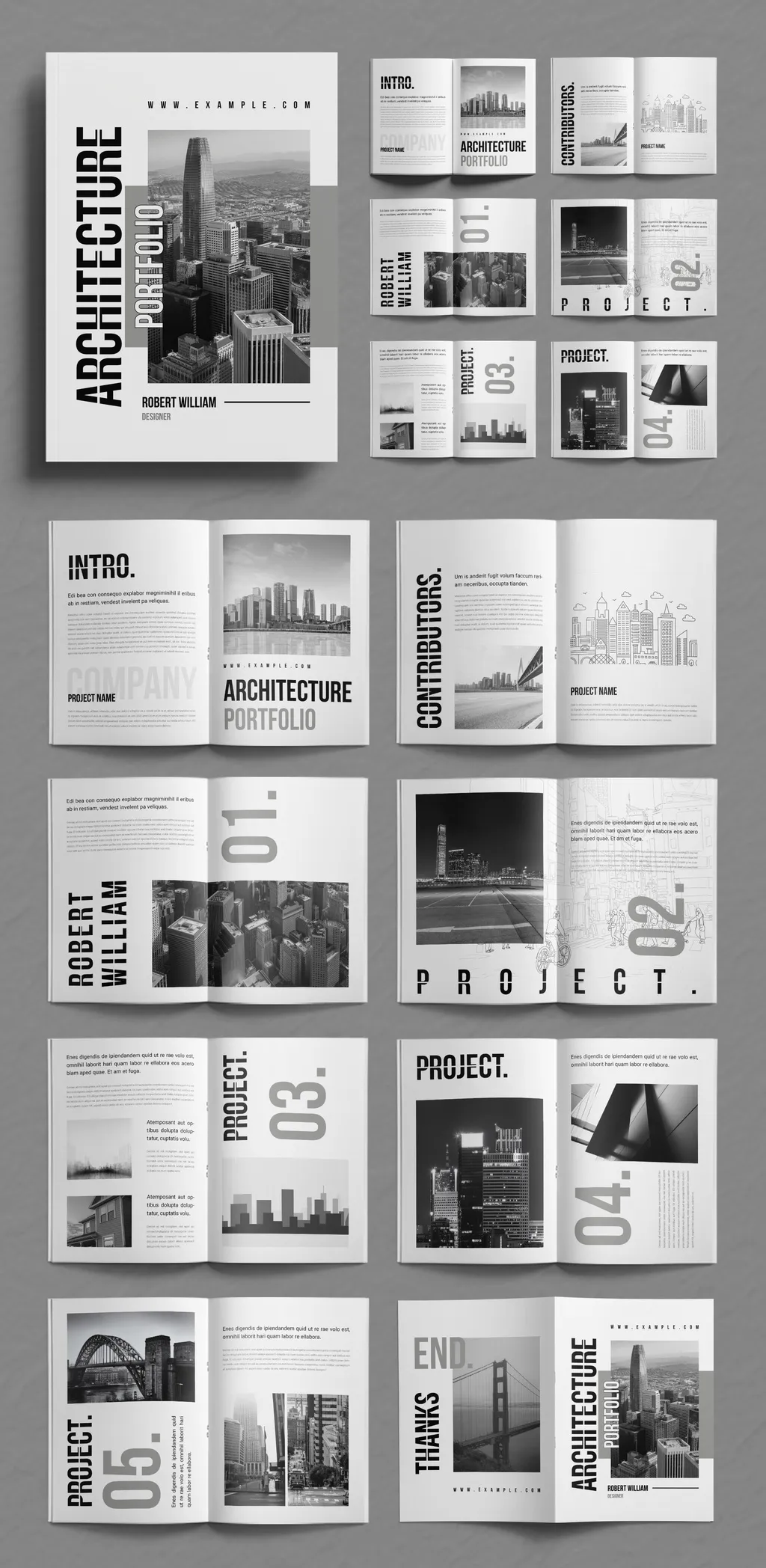 Adobestock - Architecture Portfolio Layout 725281244