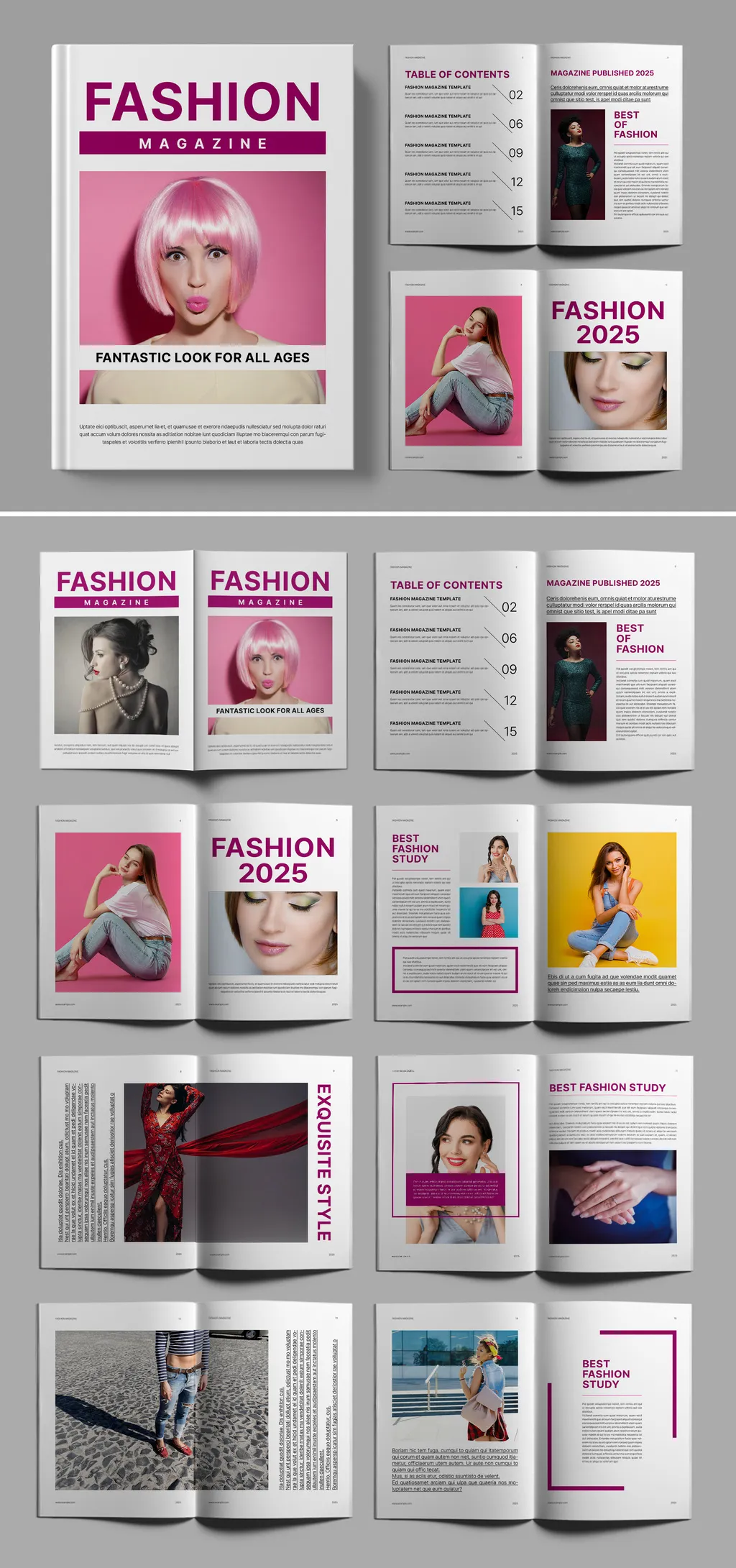 Adobestock - Fashion Magazine Template 728990299