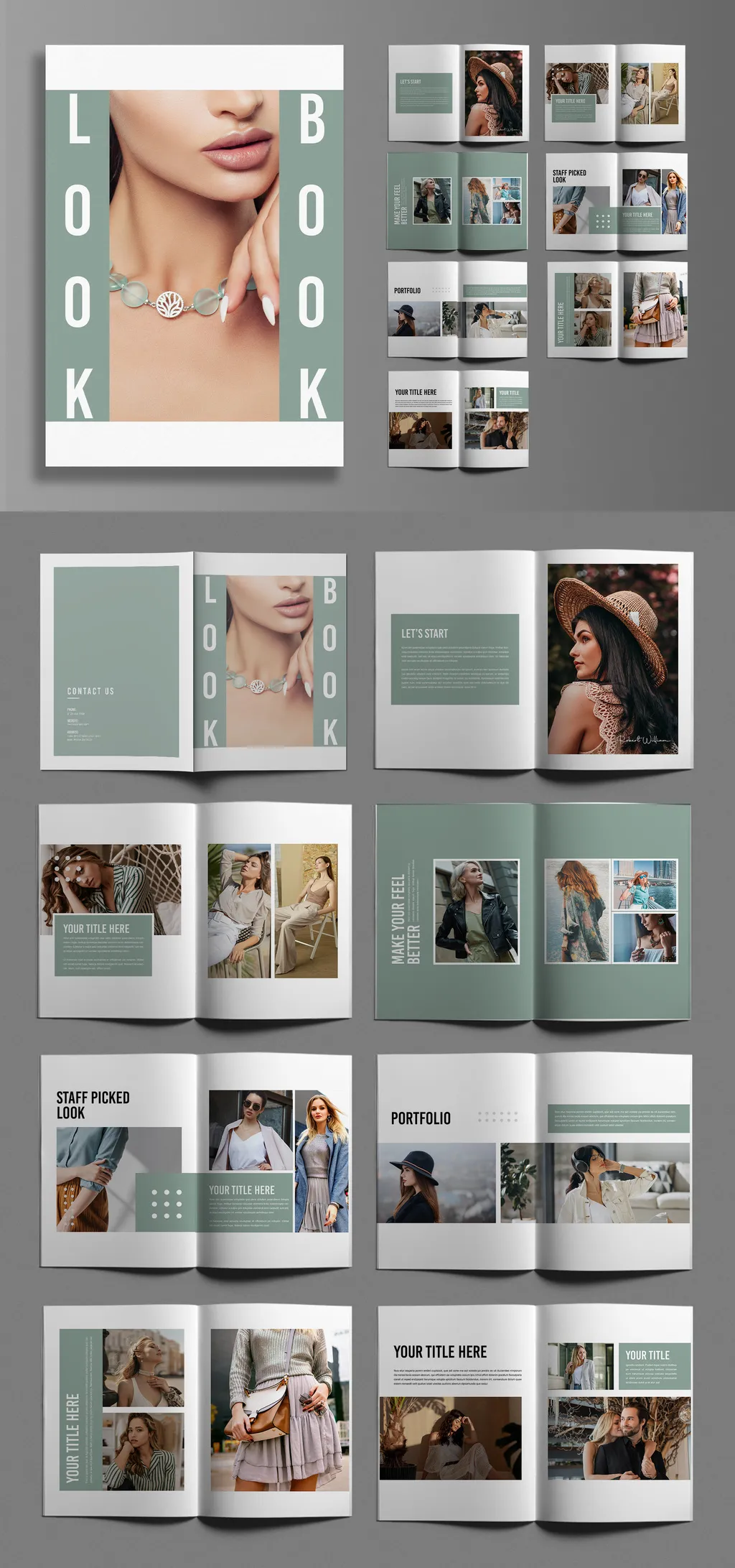 Adobestock - Fashion Lookbook Template 718529782