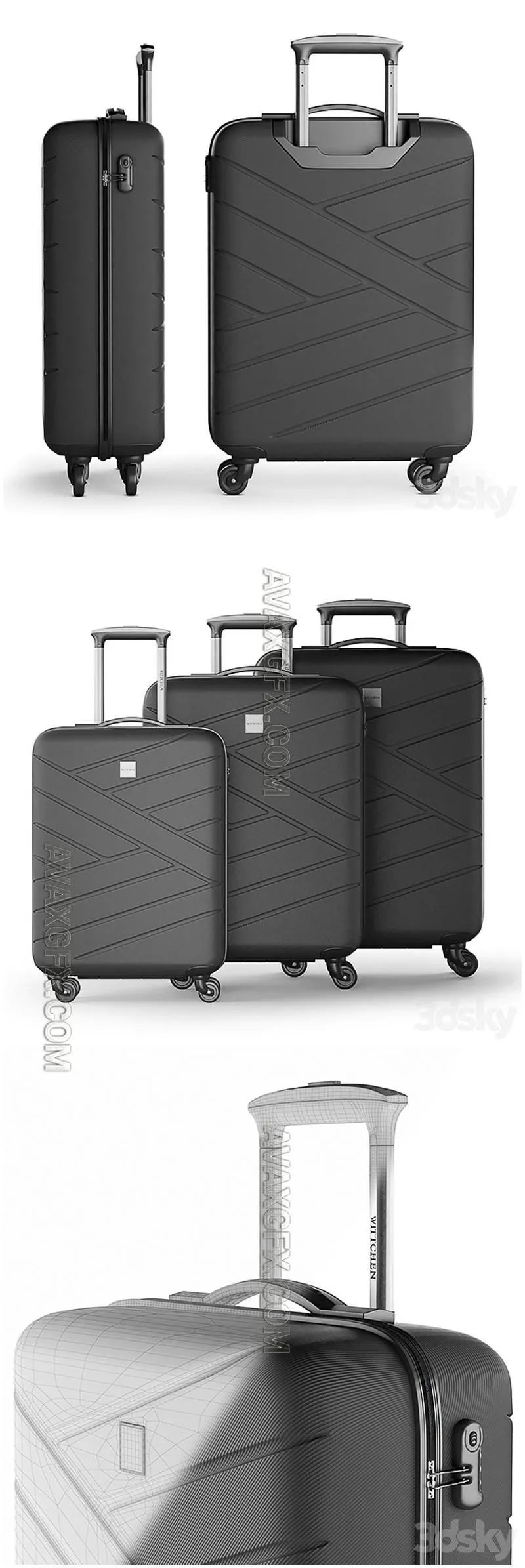 Wittchen Luggage Set - 3D Model MAX