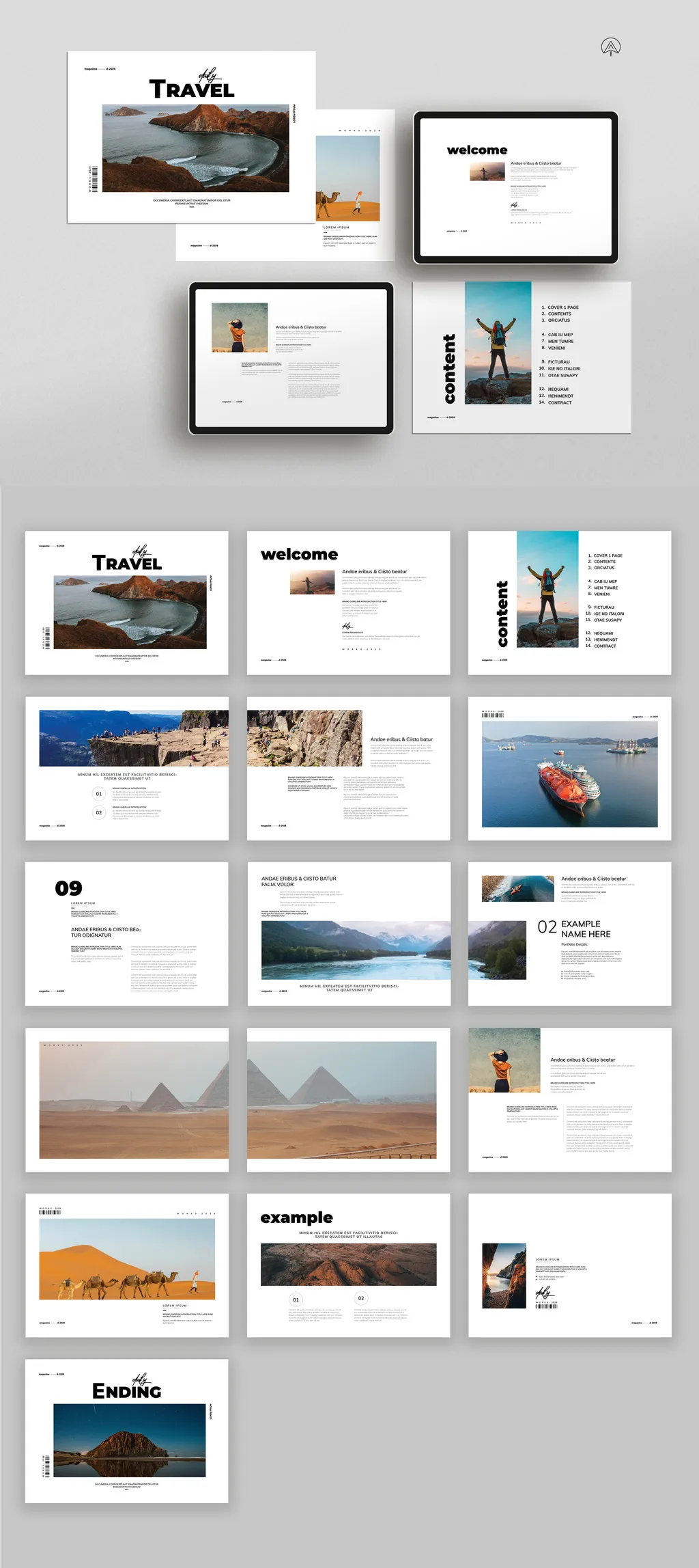 Adobestock - Travel Magazine Template Landcape 717903027