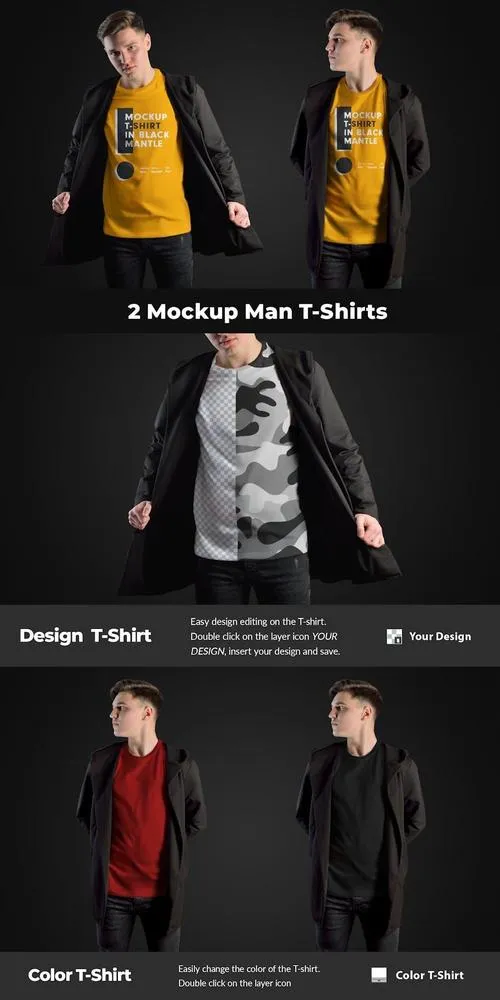 2 Mockups T-Shirts on the Man