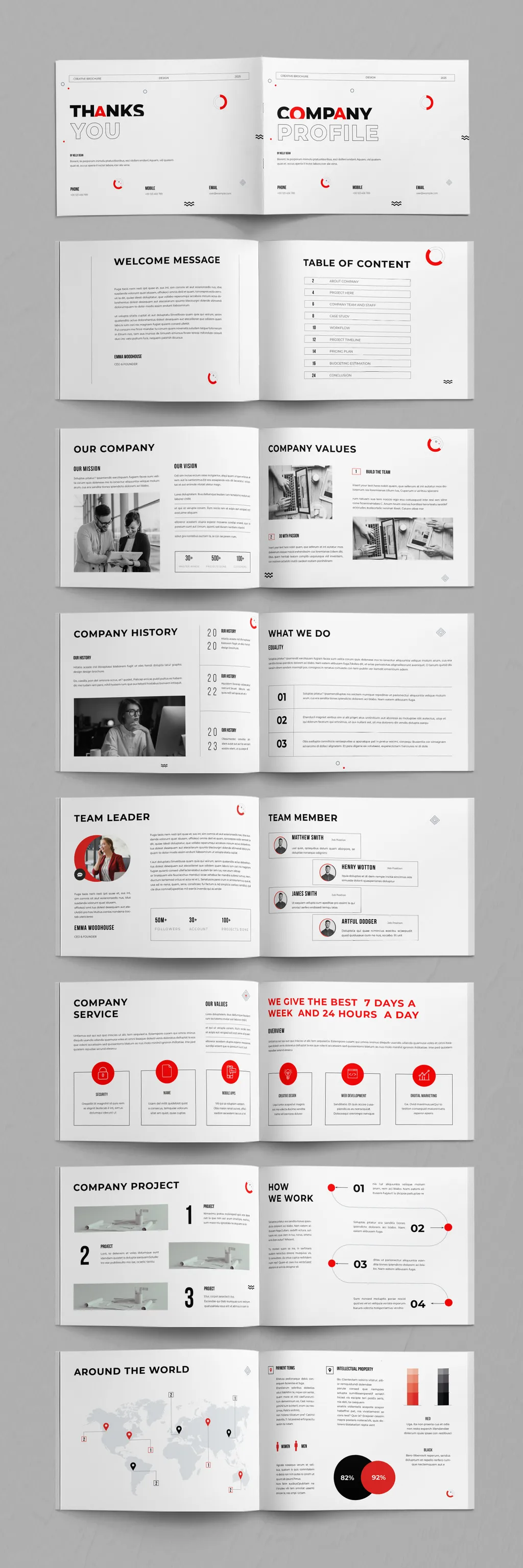 Adobestock - Company Profile Template Brochure Layout Landscape 725312104