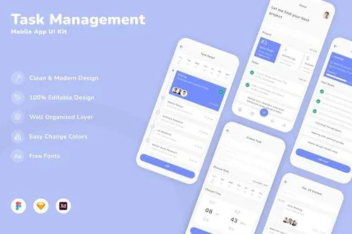 Task Management Mobile App UI Kit