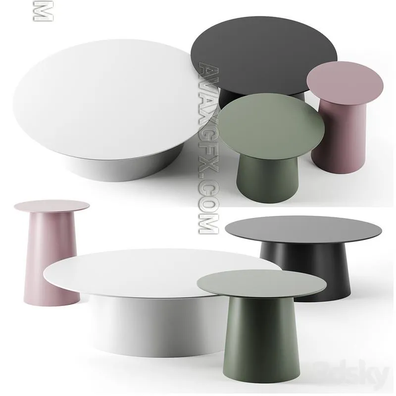 Circula tables by Blu Dot - 3D Model