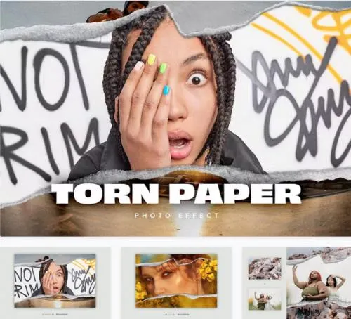 Torn Paper PSD Photo Effect - P8P427U