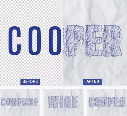 Cooper Scribbles Text Effect - B2LC7UT