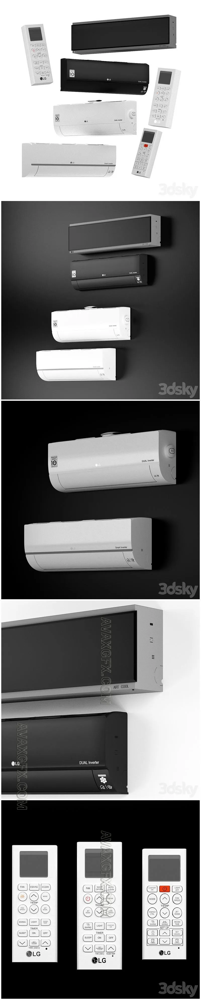 LG air conditioning collection - 3D Model