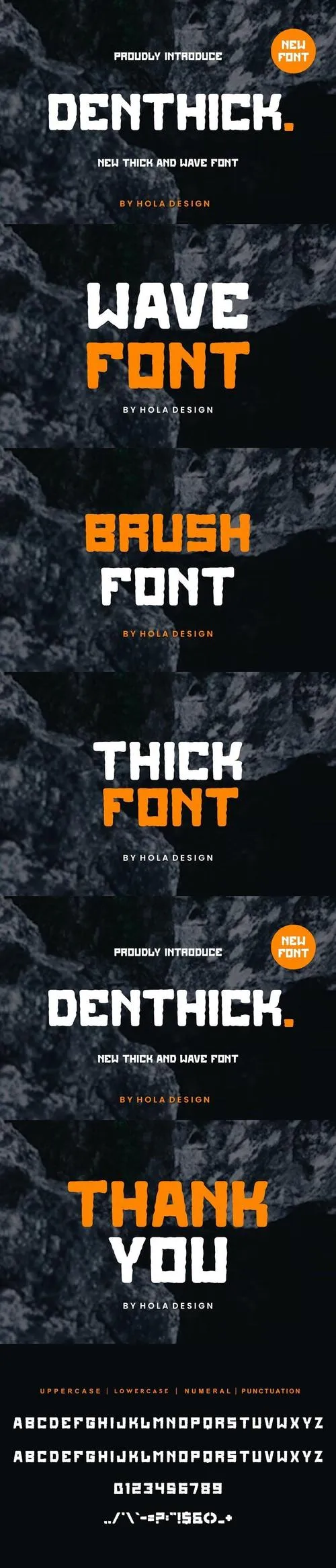 Denthick - Brush Wave Font