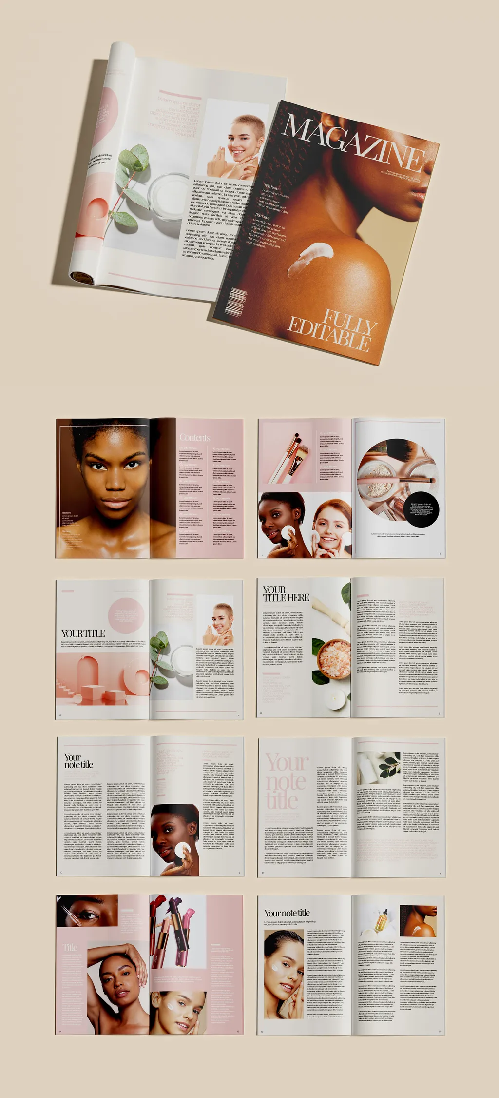 Adobestock - Beauty Magazine Layout 738265756