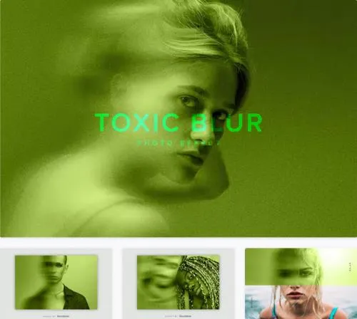 Green Toxic Blur PSD Photo Effect - YC7Q9BP