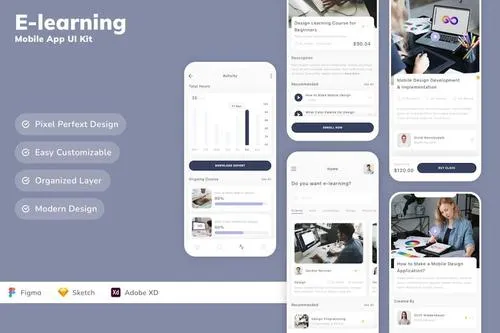 E-learning Mobile App UI Kit