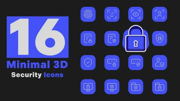 Minimal 3D - Security Icons 51845603 Videohive