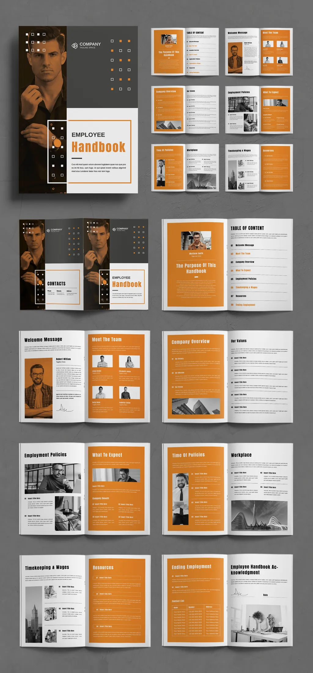 Adobestock - Employee Handbook Template Design Layout 725281744