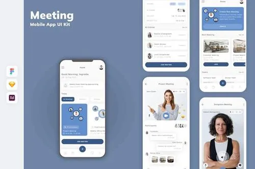 Meeting Mobile App UI Kit