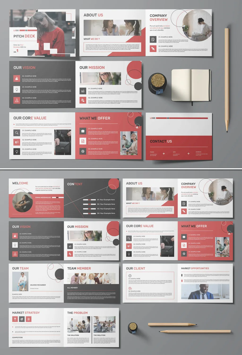 Adobestock - Pitch Deck Template Landscape 716694047