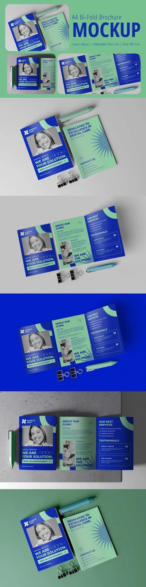 A4 Bi-Fold Brochure Mockup