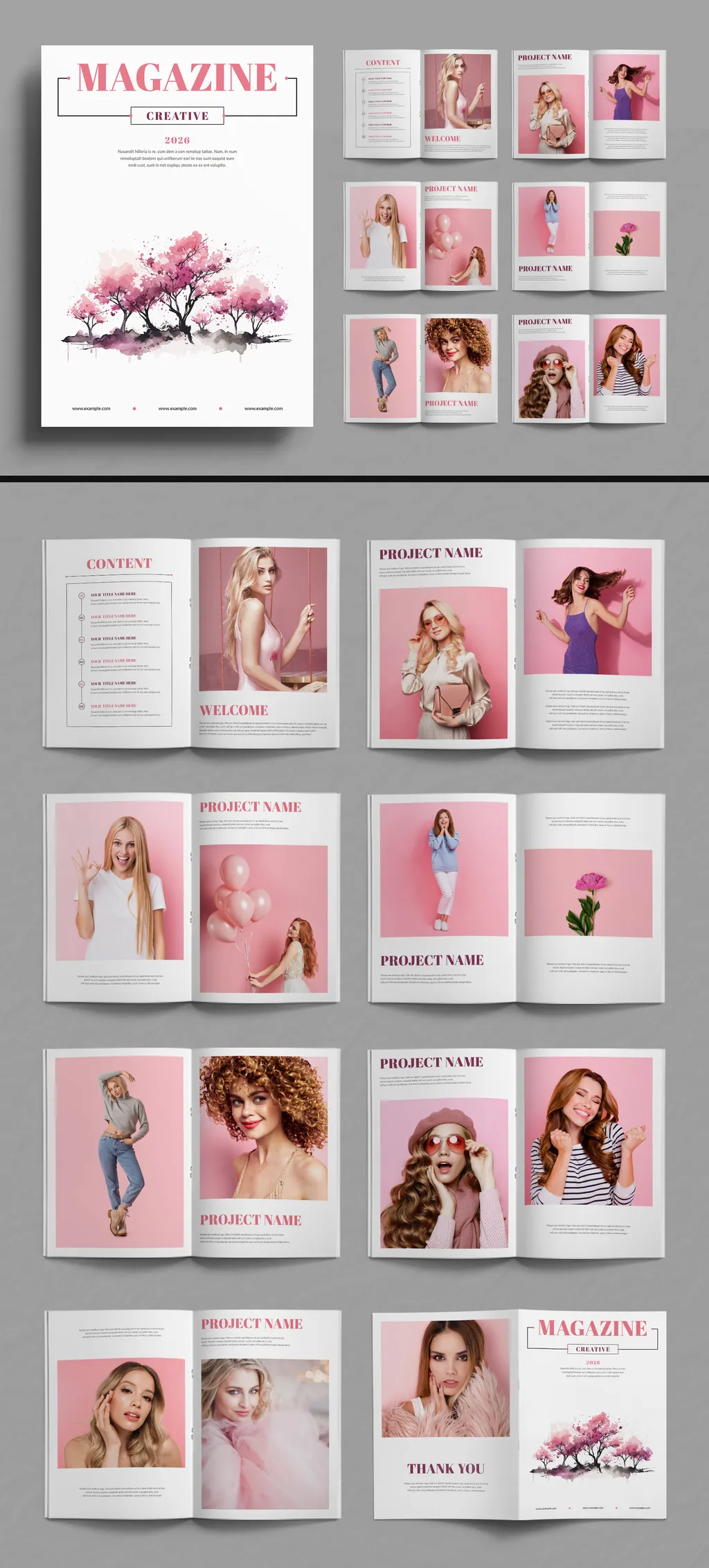 Adobestock - Creative Magazine Template Layout 725281518