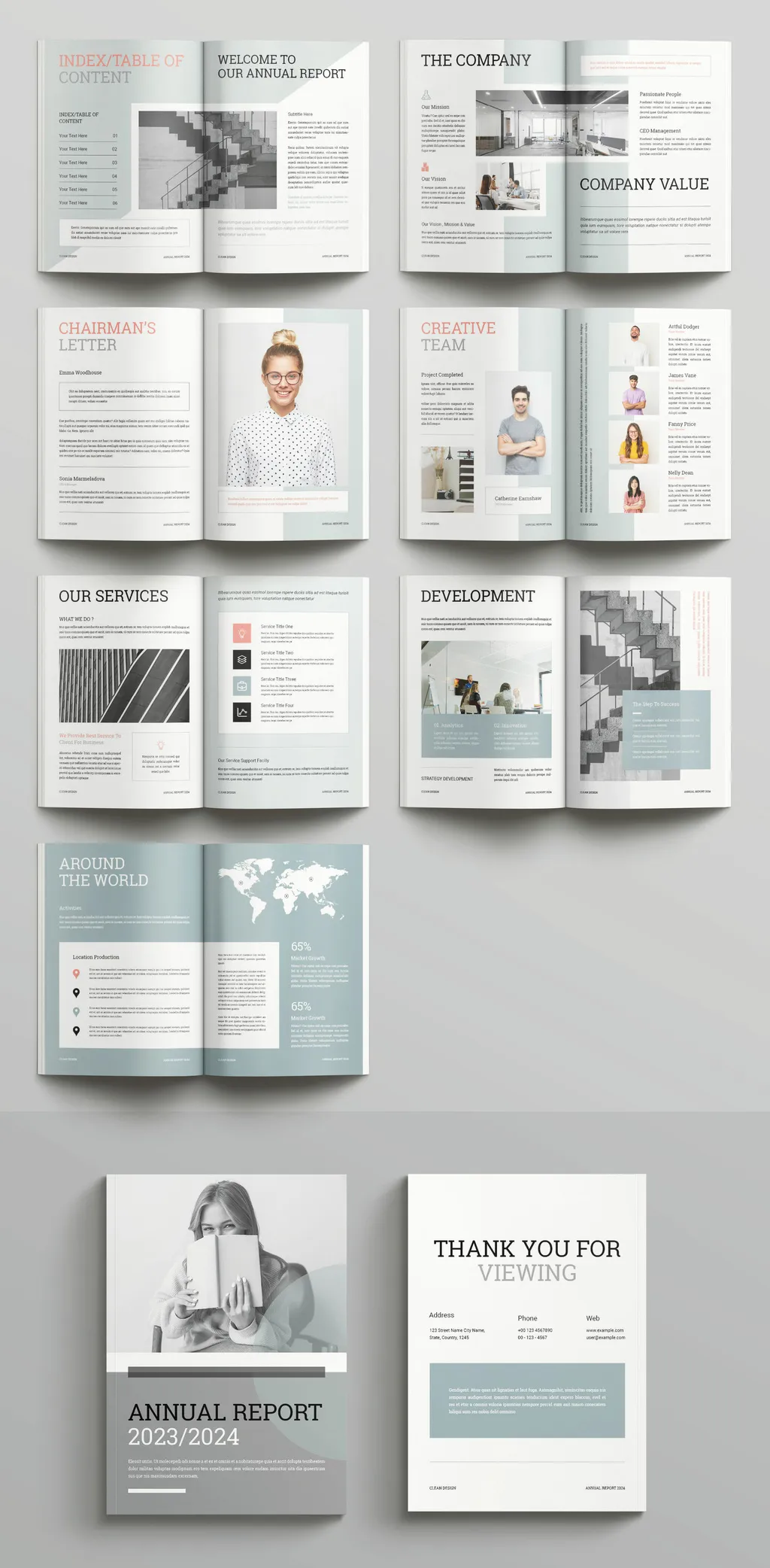 Adobestock - Annual Report Design layout 721256841