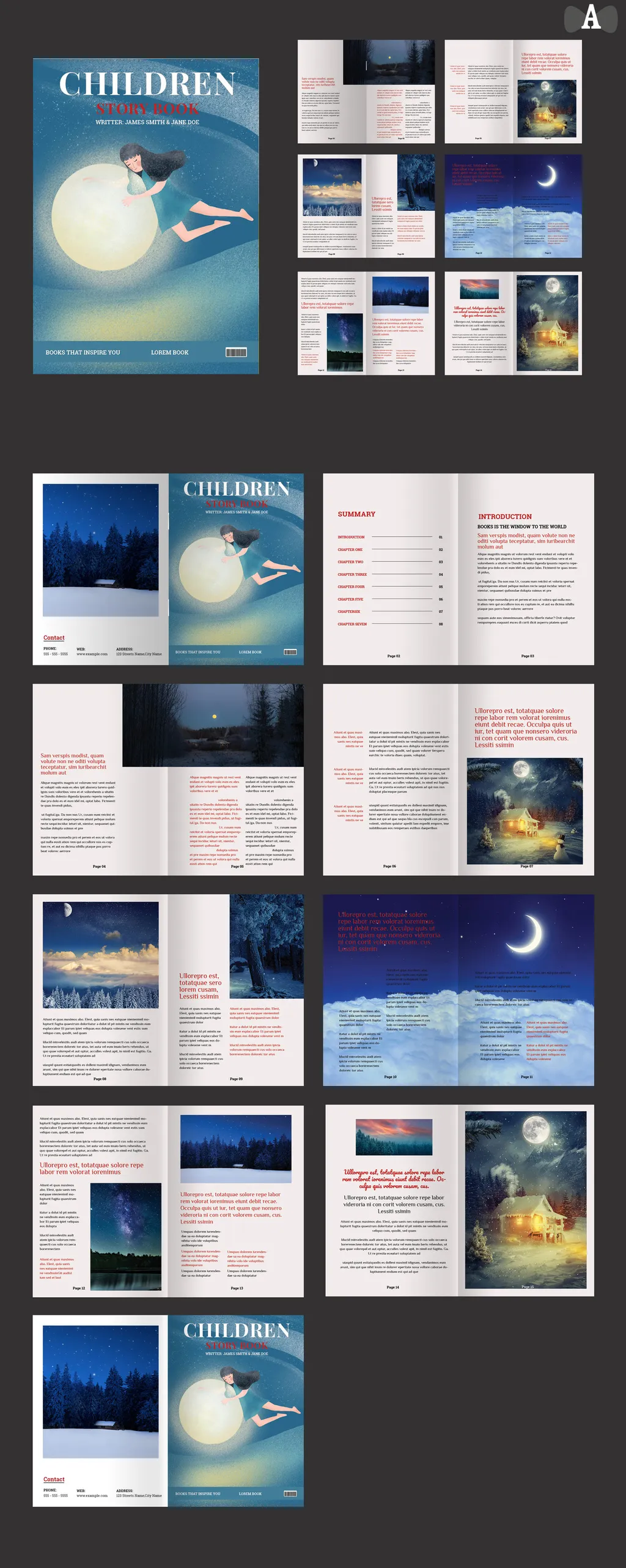 Adobestock - Story Book Magazine Template 723809102