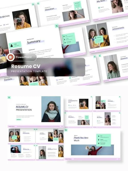 Resume CV Presentation Template PowerPoint