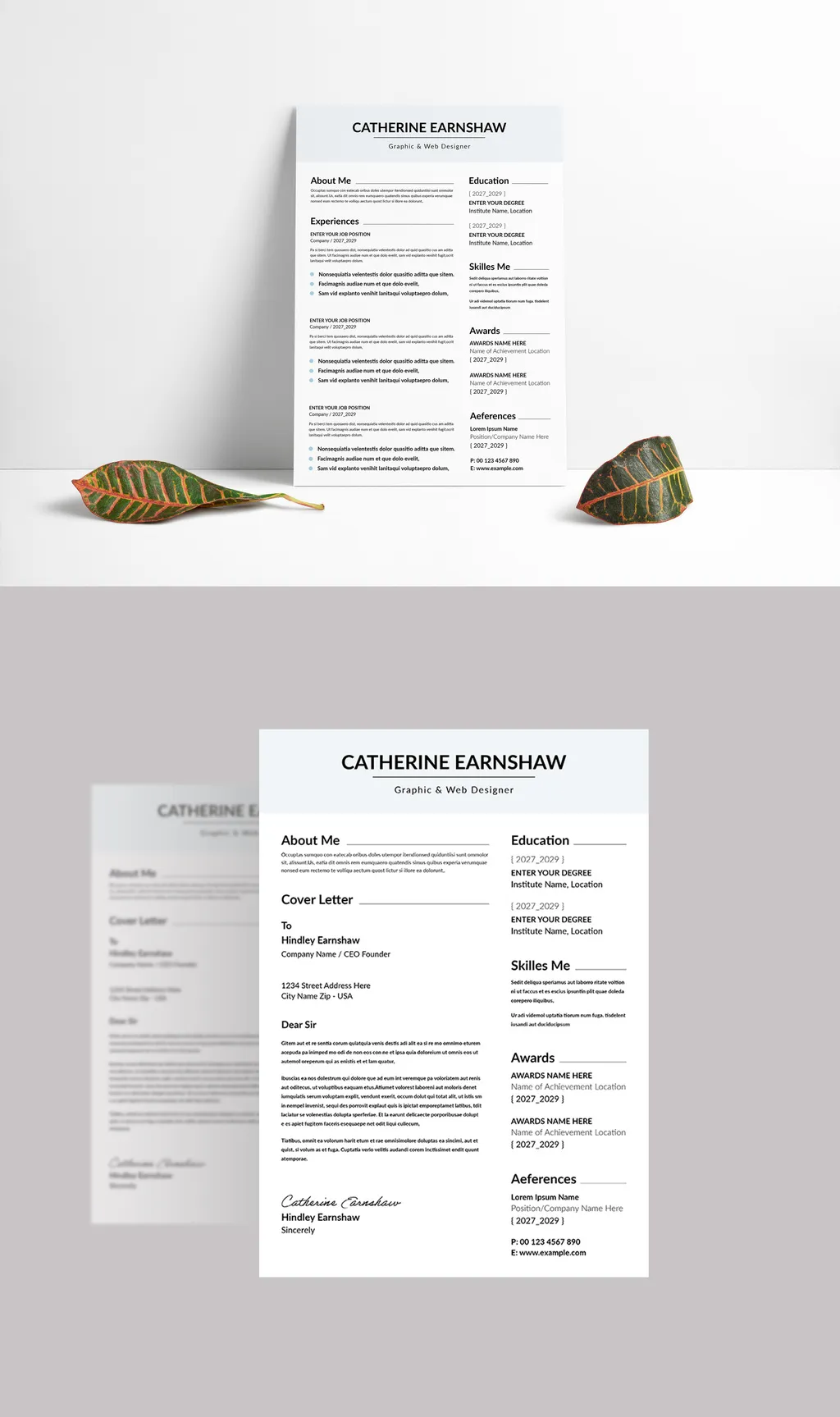 Adobestock - Modern Resume Template 714746196