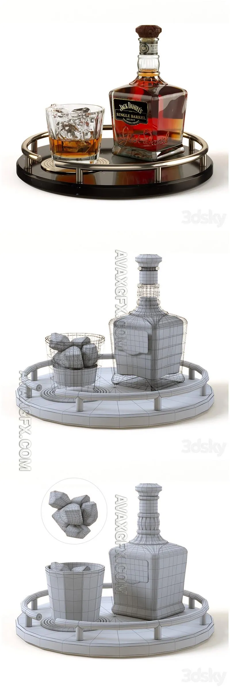Jack Daniel's - Single Barrel - 3D Model